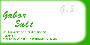 gabor sult business card